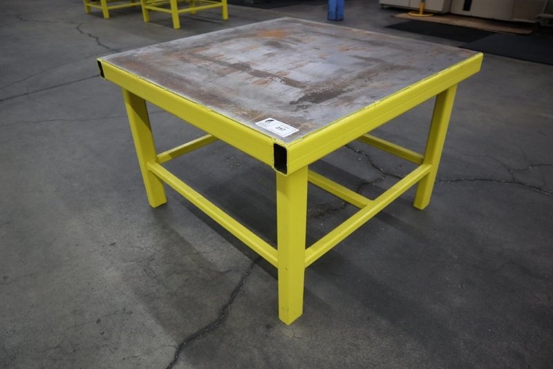 Steel Table, Heavy Duty 42&#039; x 42&quot; x 28.5&quot;- Auction Item