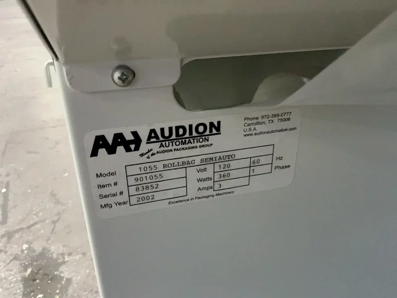 ALLIED AUTOMATION INC ROLL MACHINE   -  1055 ROLLBAG SEMIAUTO