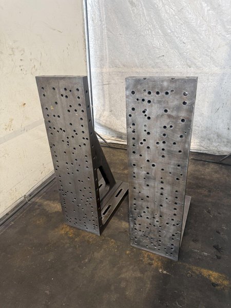 12" WIDE X 42" TALL X 24" DEEP DRILLED &amp; TAPPED ANGLE PLATE SET. STOCK # 0222626
