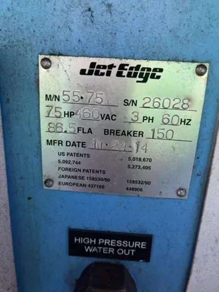 JET EDGE WATERJET INTENSIFIER PUMP  -  5575