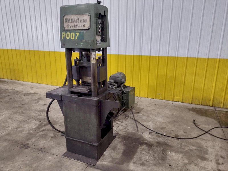 50 TON WA WHITNEY MODEL #664-138 HYDRAULIC 4 POST PRESS &amp; SHEAR: STOCK #22907