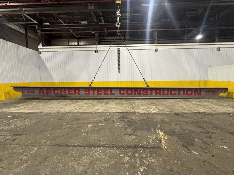 35 TON X 52’ LONG ARCHER STEEL SPREADER BAR / LIFTING BEAM: STOCK #22980