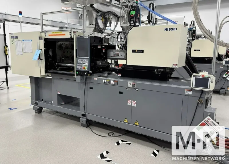 88 TON 1.2 OZ NISSEI MODEL NEX80IV-5EG ELECTRIC INJECTION MOLDING MACHINE MFG 2018