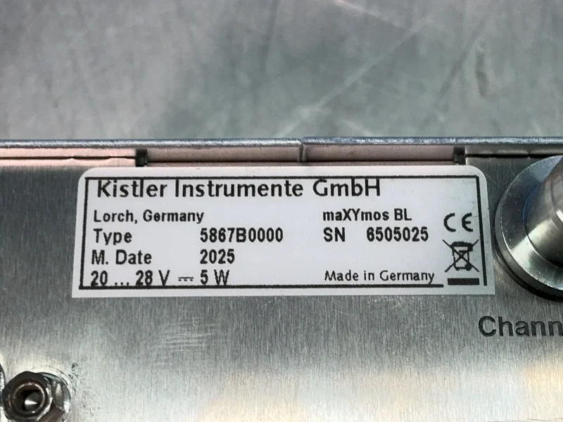 KISTLER MAXYMOS BL PROCESS MONITORING SYSTEM WITH 9323A FORCE SENSOR  -  5867B0000