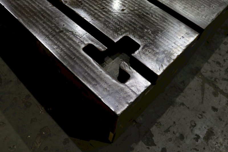 STEEL LAYOUT TABLE WITH T SLOTS: STOCK #73825