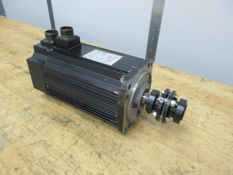 Used Haas Servo Axis Motor Sigma 1- 09 (Long) Part #93-62-0013 (Yaskawa Model USAGED-09A22K), With Coupling