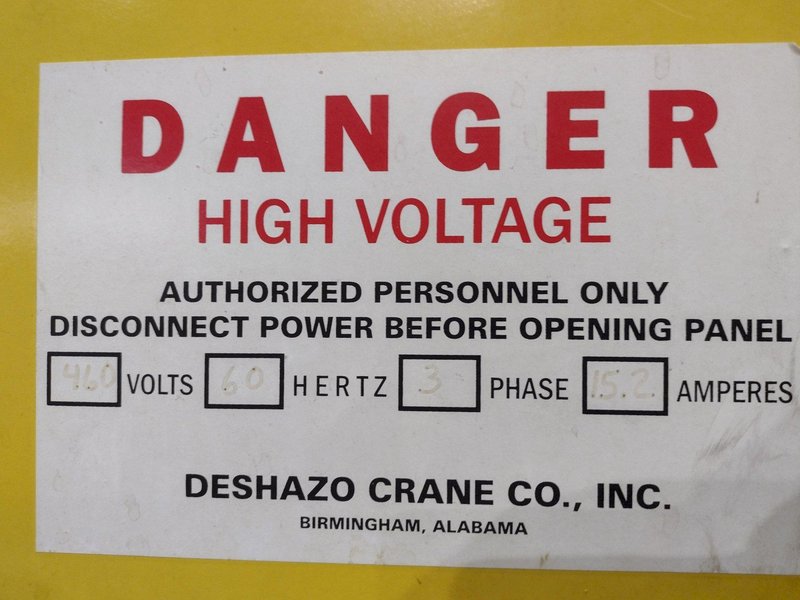 7.5 TON DESHAZO SINGLE GIRDER TOP RUNNING BRIDGE CRANE WITH STREET HOIST: YOBRO 24991