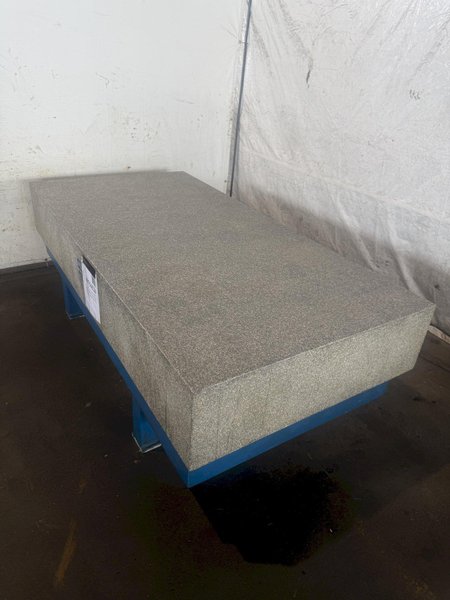 48" X 96" X 14" ROCK OF AGES GRANITE SURFACE PLATE W/ STAND. STOCK # 0756526