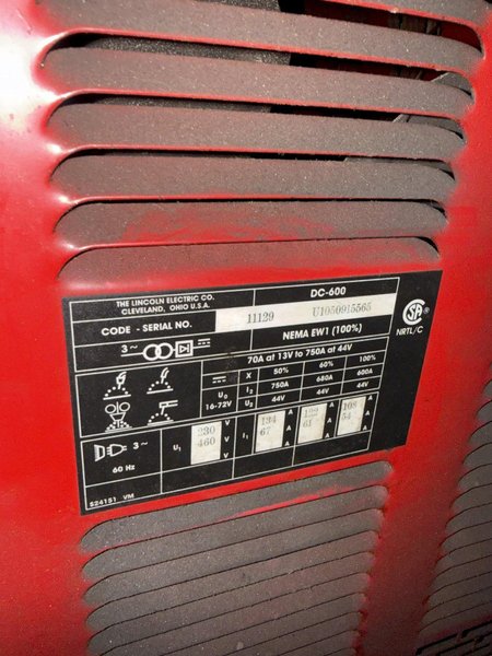 600 AMP LINCOLN MODEL DC-600 WELDER: YOBRO #26007