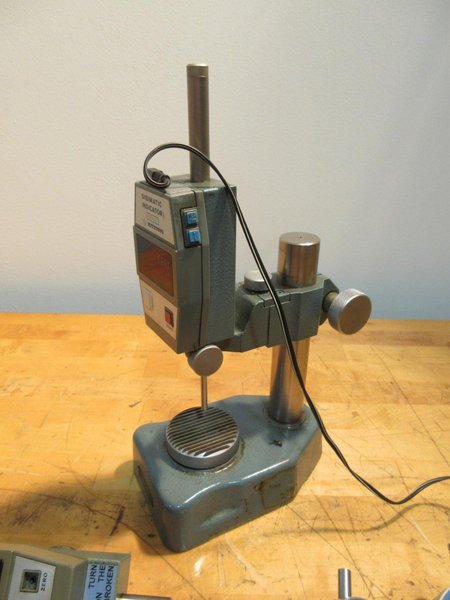 Mitutoyo (3) &amp; Fowler (2) Digital Indicators &amp; One On Height Stand- Auction Item