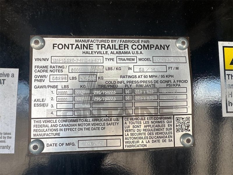 2022 Fontaine Infinity Platform Combo Flatbed (53x102) 13N153207N1549471