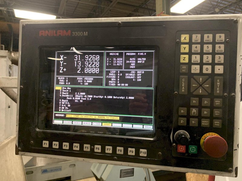 FRYER Model VB60 CNC Vertical Bed Milling Machine, S/N 60043.