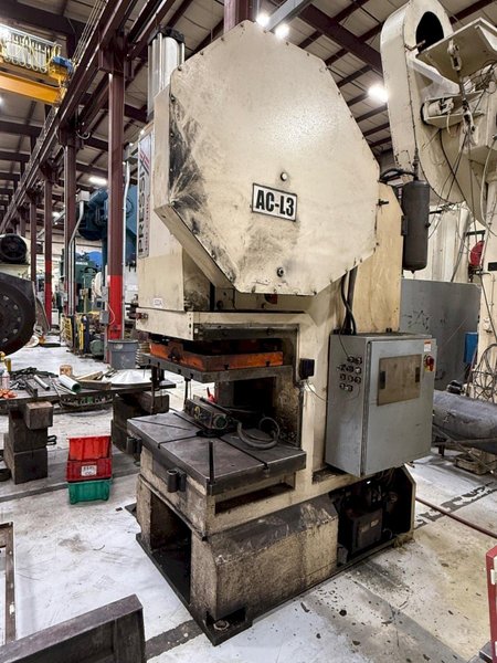 130 ton Pressix Adjustable Stroke Metal Stamping Gap Frame Back Geared Press, Year 2006