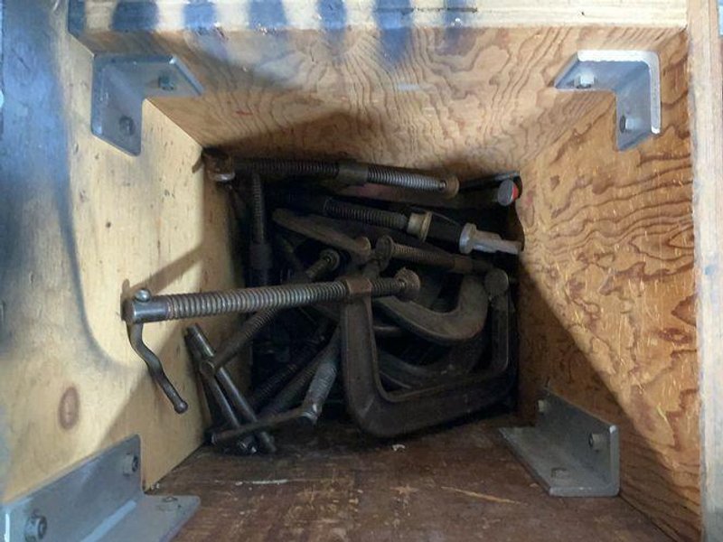 Brink &amp; Cotton, Dawn, Jorgensen 51”x22.5”x24” Box Misc. Clamps In Storage Box