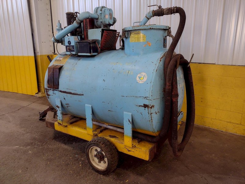 200 GALLON YELLOW BELLIED KOHLER GAS POWERED ROLLING HYDRAULIC OIL VACUUM SUMP SUCKER CART: STOCK #16072