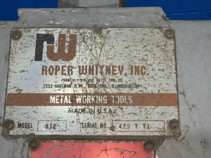 ROPER WHITNEY 96” MANUAL BENDING BRAKE  -  812