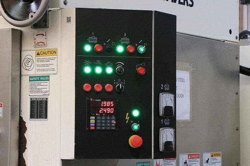 37&quot; TIMESAVERS, LYNX SERIES, WET TWO HEAD BELT GRINDER, DEBURRING &amp; FINISHING, MODEL: LYNX 37MWT-DB-60