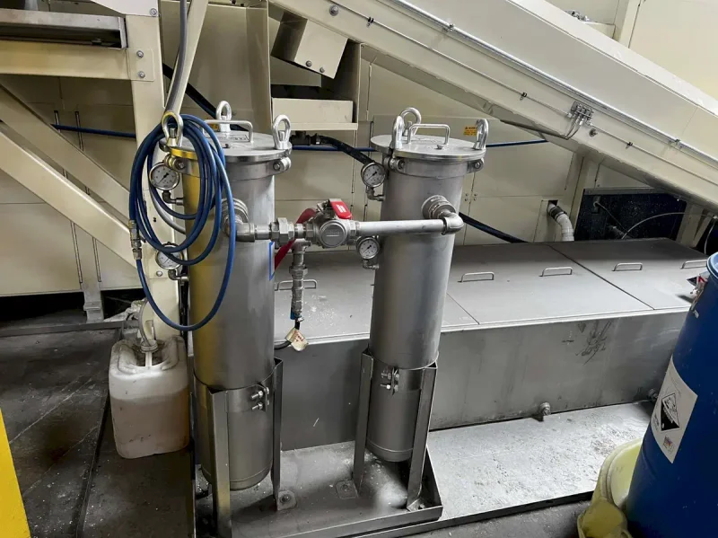 USED ALMCO MODEL V-14120 CONTINUOUS THRU-FEED VIBRATORY FINISHING SYSTEM, Year: 2022