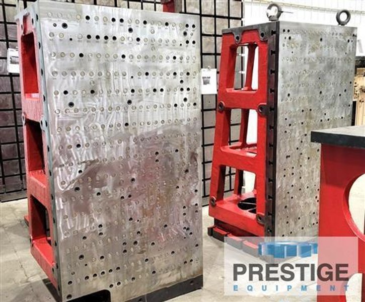 74.625&quot; x 39.375&quot; T-Slotted Angle Plates w/ Surface Fixture Plates, Qty. 2