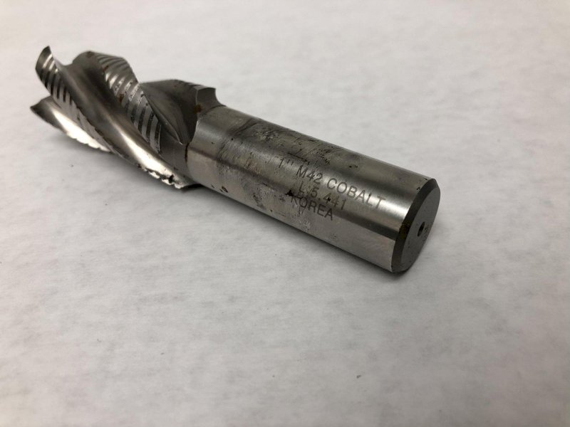 COBALT  1&quot; X 3/4” M42 L: 5.441  ROUGHING END MILL STOCK #15128