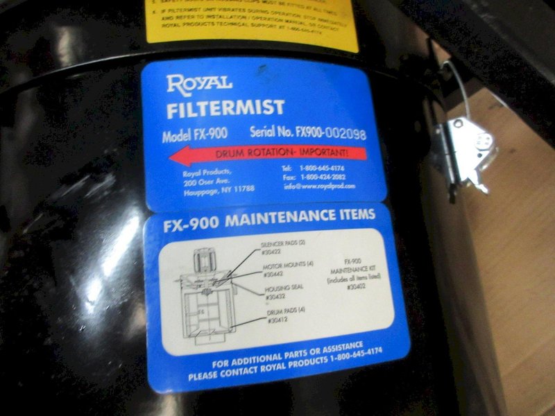 Royal FilterMist (3 pcs) F900, FX900, FX550 Mist Collectors, with 1 New Filter in Box- Auction Item