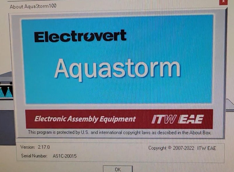 20” ELECTROVERT MODEL AQUASTORM 100 IN-LINE CLEANER WASHER: STOCK #23496