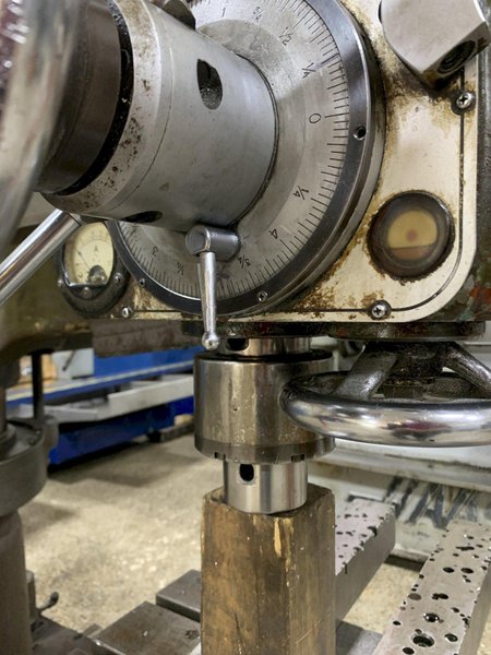 4' 12" OOYA Model RE-1225H Radial Arm Drill, S/N 0A7-2784.