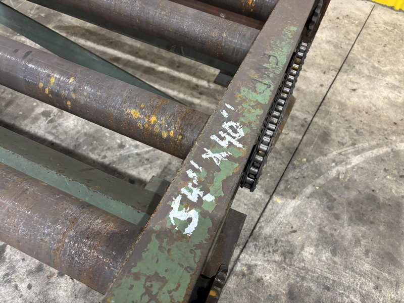 100&#039; X 54&quot; WIDE PEDDINGHAUS POWERED ROLLER CONVEYOR: STOCK #23102