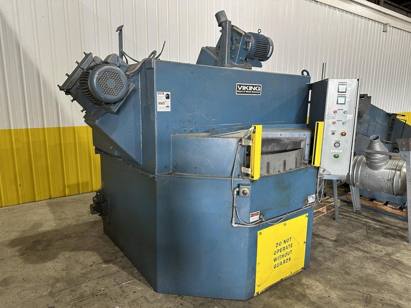 48&quot; TABLE VIKING MODEL #4812CT CONTINUOUS SHOT BLAST PARTS CLEANING SYSTEM, NEW IN 2017: STOCK #22469