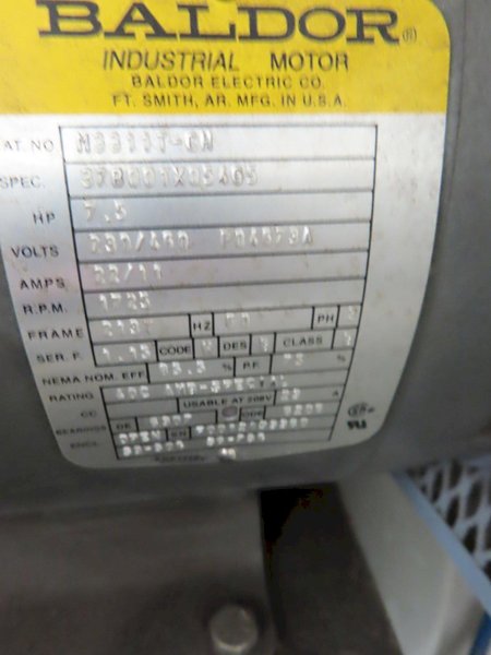 Gardner Denver VR7-8 7.5 HP Piston Type Air Compressor with 80 Gallon Reservoir Tank- Auction Item