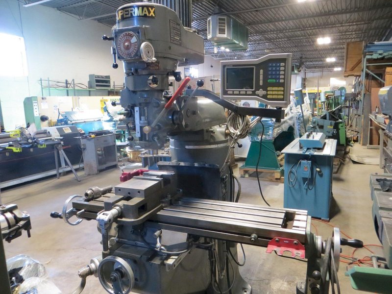 9&quot; x 42&quot; Supermax Vertical Milling Machine w/ Acu-Rite Digital Readout
