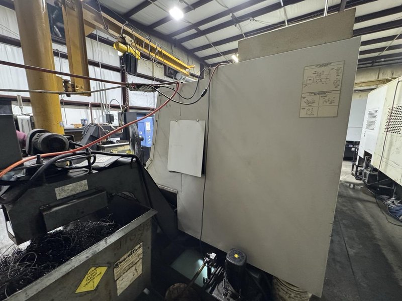 Samsung SL40/1500 CNC lathe, 2012 – RIP Steady Rest, 4.6″ Spindle Bore, Fanuc 0i-TD Control