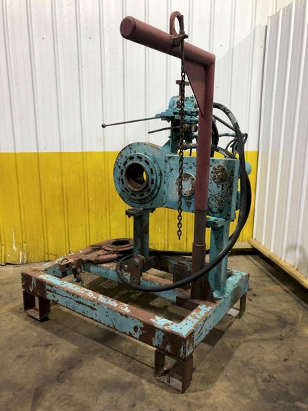 5&quot; PIPE PECK-O-MATIC HYDRAULIC BUCK-ON / BREAK-OUT MACHINE FOR THREADED PIPE: STOCK #16528
