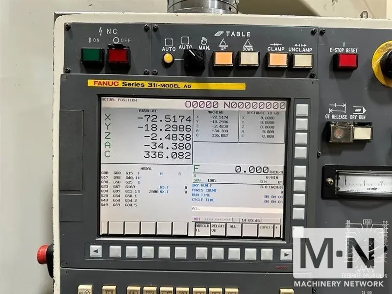 SNK HPS-120-B/5 CNC 5-Axis Horizontal Machining Center, 2008