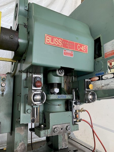 45 TON BLISS C-45 OBI PRESS. STOCK # 0327826