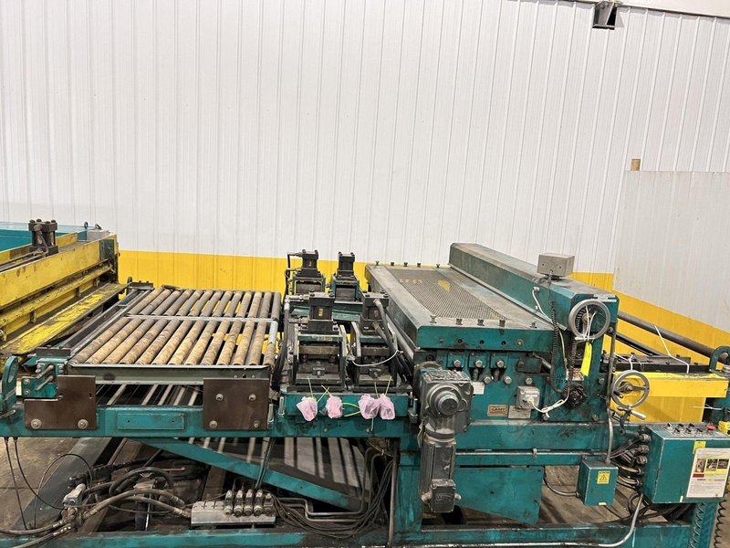 60" x 16 GAUGE IOWA MODEL #GAF60-6 COIL SLEAR (SLITTING &amp; CUT-TO-LENGTH) LINE, WITH UNCOILERS &amp; SIDE PUNCHING / NOTCHING: YOBRO #24552