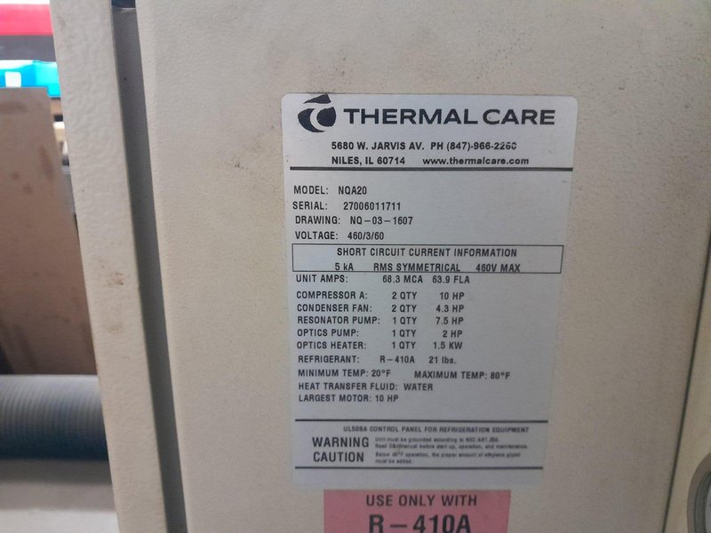 THERMAL CARE MODEL NQA20 CHILLER: YOBRO #25374