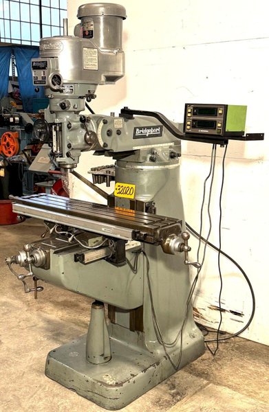 Bridgeport Vertical Mill Series I, 9&quot; x 42&quot; Tbl., 2 HP V-Speed, DRO, Nice