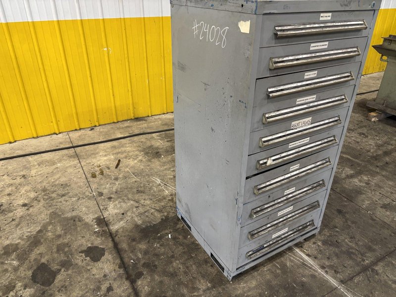 10 DRAWER STANLEY VIDMAR 28&quot; X 30&quot; X 59&quot; TOOL STORAGE CABINET: YOBRO #24028