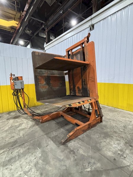4400 LBS x 55&quot; x 48&quot; x 60&quot; CHERRY HYDRAULIC PALLET INVERTER / ROTATE / FLIPPER: STOCK #23736