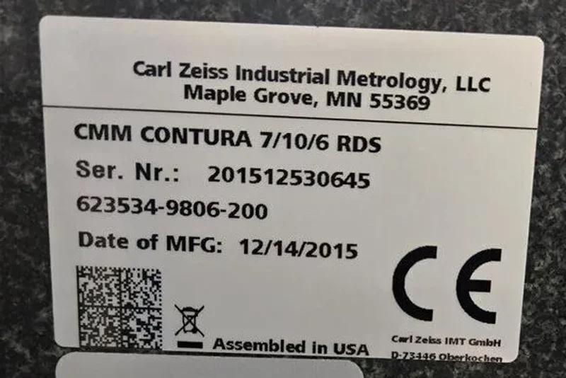 2015 ZEISS CONTURA 7/10/6 RDS | Coordinate Measuring Machines