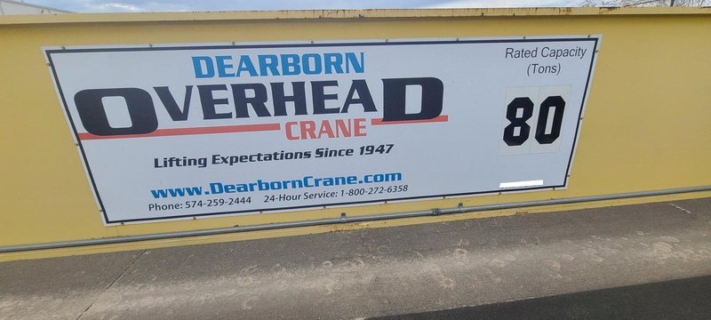 Dual 40 Ton Dearborn Overhead Crane, 2009 – 80 Ton total capacity