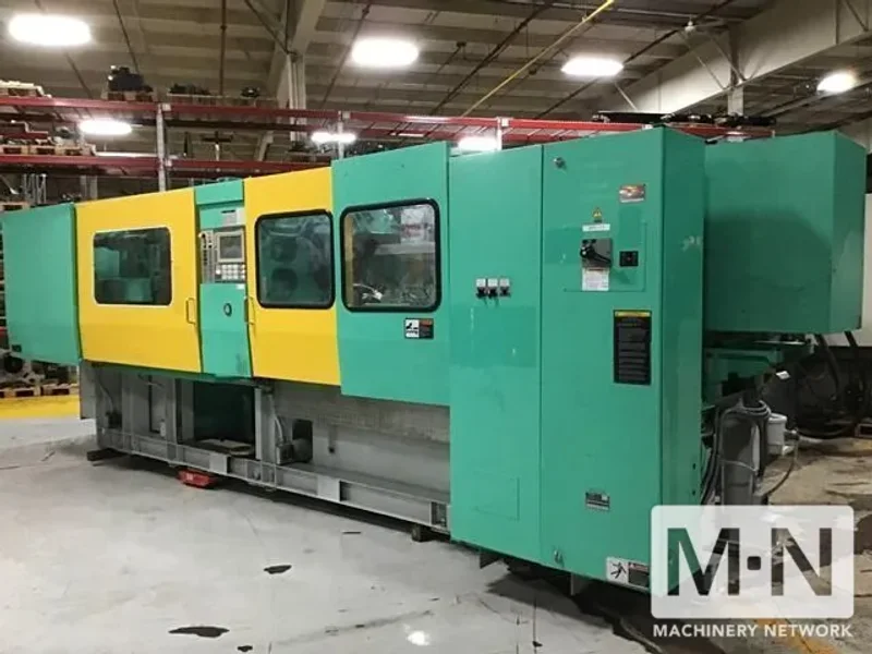 310 TON 41 OZ TOSHIBA MODEL ISGS310WV10-19B INJECTION MOLDING MACHINE MFG 2001