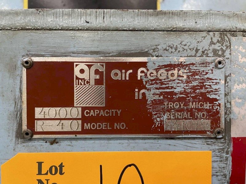 4000 lbs x 18&quot; Wide Air Feeds Inc. Motorized Coil Reel