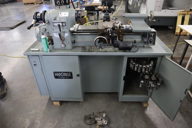 Hardinge HLV-H Toolroom Lathe, Variable Speed Spindle, Power Feeds, Threading, 5C Closer, Chucks- Auction Item