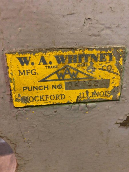 W.A. WHITNEY NO. 92 TABLE TOP PUNCH. STOCK # 0414921
