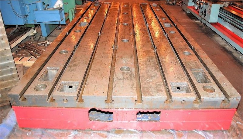 T-Slotted Floor Plate 78 x 169.5&quot; Cast Iron
