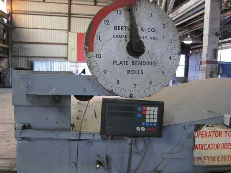 12' X 1-1/8" BERTSCH MODEL #18 INITIAL PINCH PLATE ROLL. STOCK # 0328526