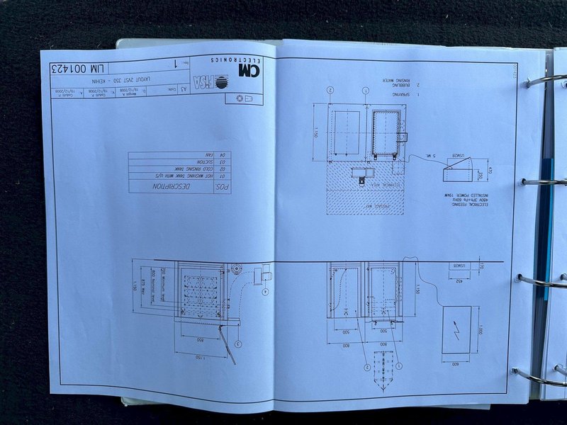 3 TANK FISA MODEL #3VST-350P ULTRASONIC PARTS BASKET TYPE CLEANING SYSTEM: STOCK #20623