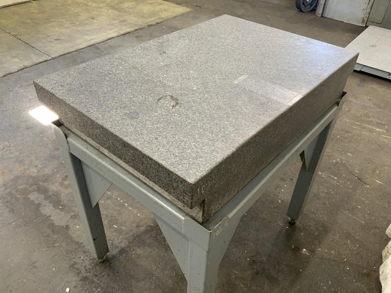 24" X 36" X 8" THICK CTEK TWO LEDGE GRANITE SURFACE PLATE  &amp; STAND: STOCK #81130